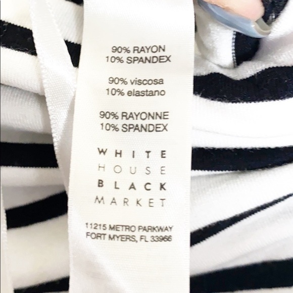 WHBM Striped Skater Off Shoulder Mini Dress - Picture 9 of 11